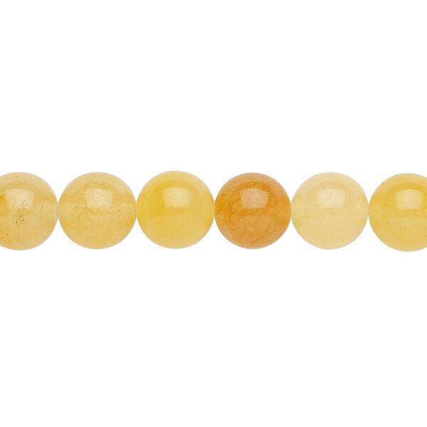 Golden "jade" 1pkg1, round bead natural 15.5-16 inch 8mm image number 0