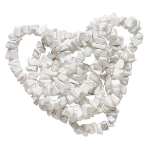 Howlite 1pkg1, chip bead natural 32 inch small to large