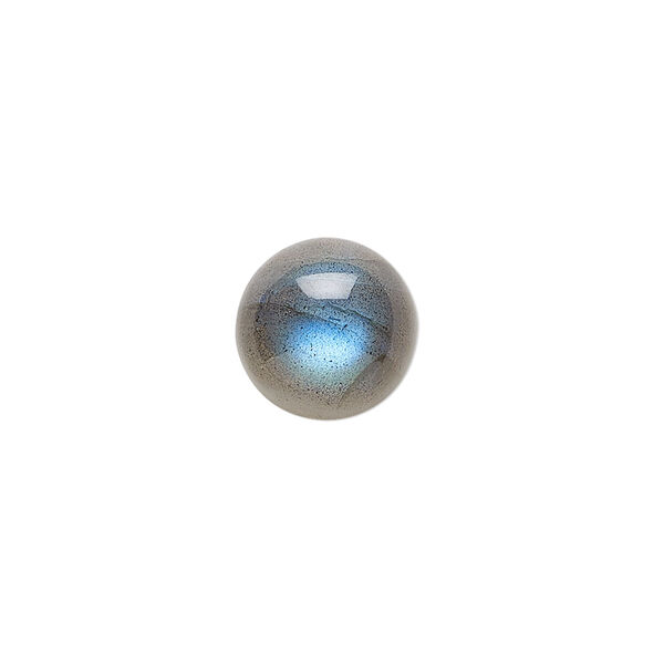 Labradorite 1pkg1, hand-cut calibrated round cab natural A- grade, 12mm image number 0