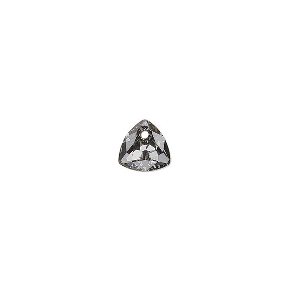 Drop 1pk crystal silver night, Crystal Passions® 8mm pendant trilliant cut 6434 image number 0