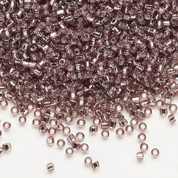 Seed bead, Dyna-Mites™, glass, pkg/1/2kg, #11 round, transparent silver-lined lilac, (70:SR 11/0 SR). image number 0