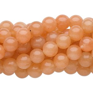 Red aventurine 1pkg10, round bead natural 15.5-16 inch 6mm