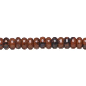Mahogany obsidian 1pkg1, rondelle bead natural 15.5-16 inch 6x3mm