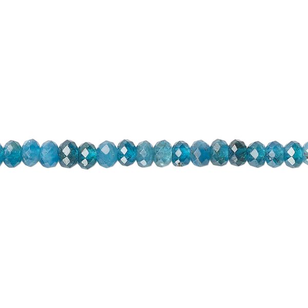 Blue apatite 1pkg1, faceted rondelle bead natural 15.5-16 inch 4x2.5mm-4x2.7mm image number 0