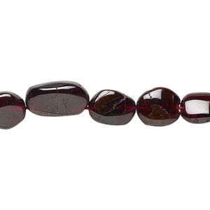 Rhodolite garnet 1pkg1, hand-cut uneven puffed oval bead 13 inch graduated 8x7mm-13x10mm