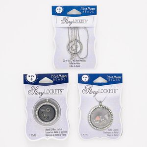 Necklace set, enamel / glass / silver finished "pewter" (zinc-based alloy) / steel, clear / pink / purple, 7-30mm mixed shapes, 20 inches. Sold per set.