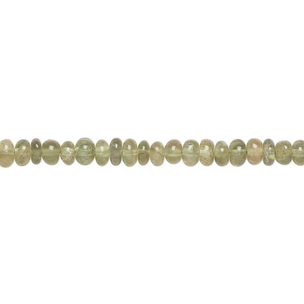 Green apatite 1pkg1, hand-cut rondelle bead natural 13 inch graduated 3x2mm-7x4mm image number 0