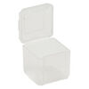 Organizer, Dot Box™, plastic, clear, 1-1/4 x 1-1/4 x 1-1/4 inch square with pop-up lid. Sold per pkg of 4. image number 1
