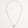 Aluminum / steel / glass rhinestone 1pkg3, oval rolo chain / ball assortment mixed finish / clear 18 inch 3mm image number 1