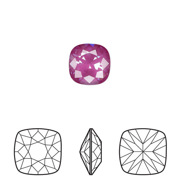 Fancy stone 2pk crystal orchid ignite LacquerPRO, Crystal Passions® 10mm cushion 4470 image number 0