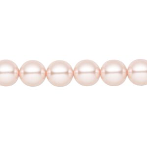 Pearl 25pk rosaline, Preciosa Czech crystal 8mm round