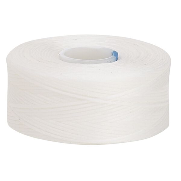 Thread, C-Lon®, nylon, white, size AA. Sold per pkg of (2) 75-yard bobbins. image number 0