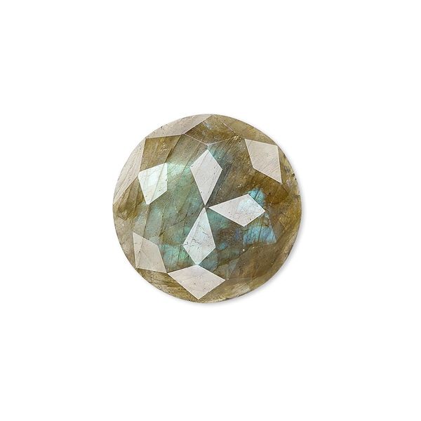 Labradorite 1pkg1, calibrated cube-cut round cab natural 20mm image number 0