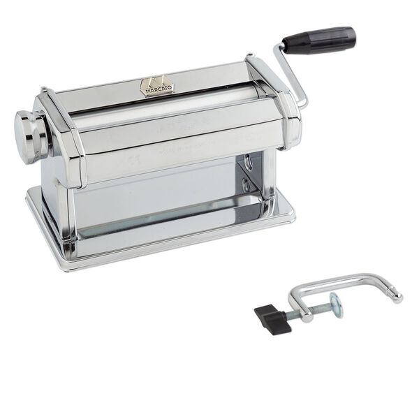Poly-roller machine, Marcato® Atlas 180 Roller, plastic with chrome- and nickel-plated steel, black, 9 x 8-1/2 x 7 inches. Sold individually. image number 0