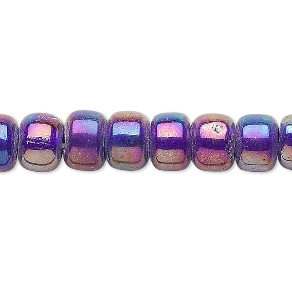 Bead, glass, translucent luster cobalt, 9x7mm crow. Sold per 24-inch strand. image number 0