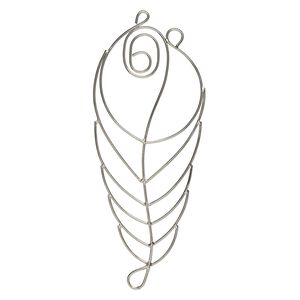 Wire frame, steel, 8 x 3-3/4 inch feather. Sold individually.