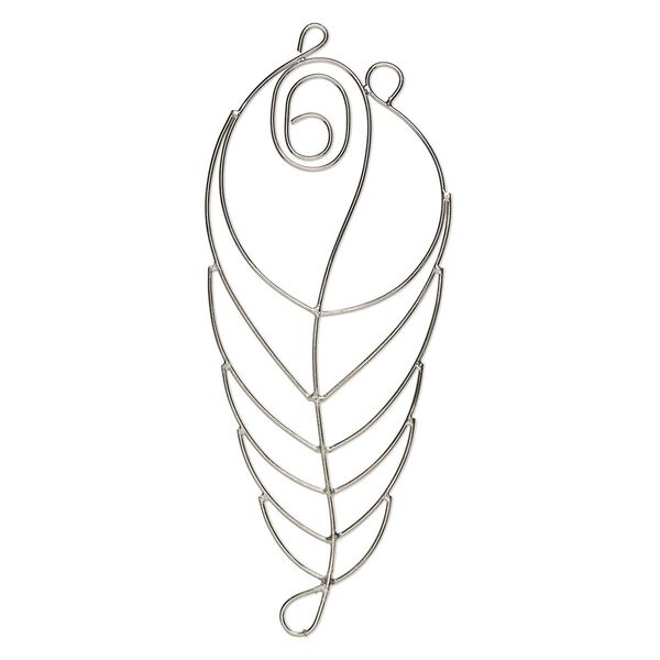 Wire frame, steel, 8 x 3-3/4 inch feather. Sold individually. image number 0