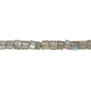 Labradorite 1pkg1, hand-cut faceted heishi bead natural 12 inch 4x3mm-6x4mm