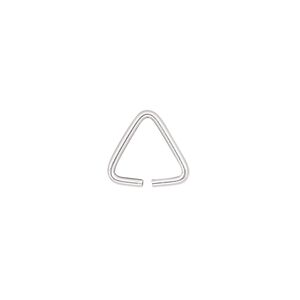 Jump ring, sterling silver, 12mm triangle, 8.8mm inside diameter, 16 gauge. Sold per pkg of 4.