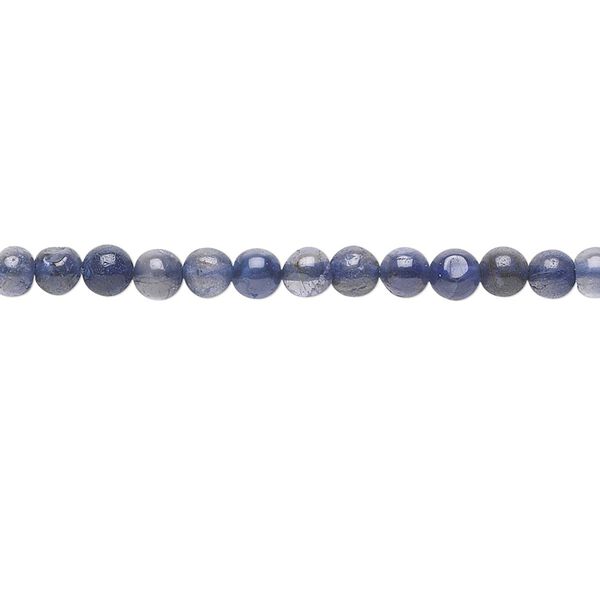 Iolite 1pkg1, hand-cut round bead 15.5-16 inch 4mm image number 0