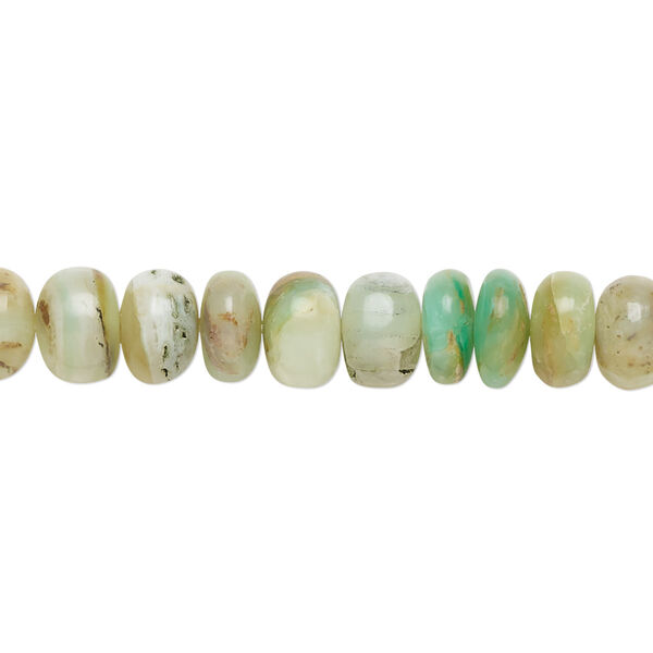Bead, multi-Peruvian opal (natural), 7x2mm-9x6mm hand-cut rondelle with 0.4-1.4mm hole, C grade, Mohs hardness 5-1/2 to 6. Sold per 14-inch strand. image number 0