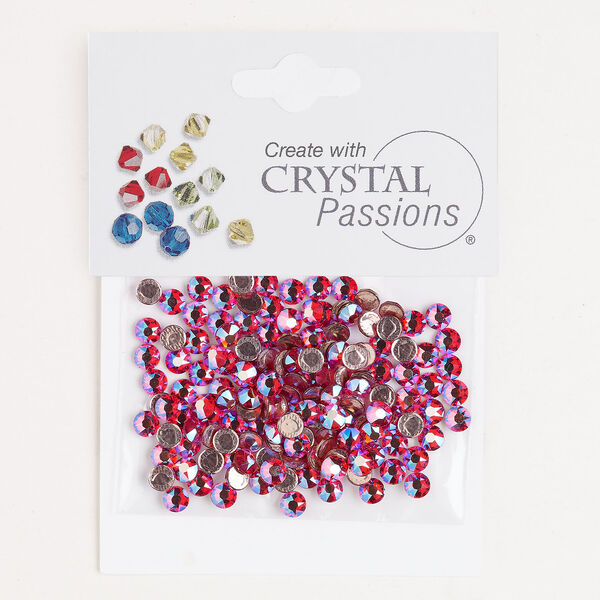 Flat back 1pkg144 hyacinth shimmer foil back, Crystal Passions&reg; rhinestone 3.80-4.00mm hotfix round SS16 image number 0