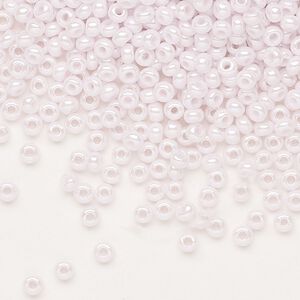 Seed bead, Preciosa Ornela Czech glass, pkg/500g, #8 rocaille, opaque luster pink, (78420).