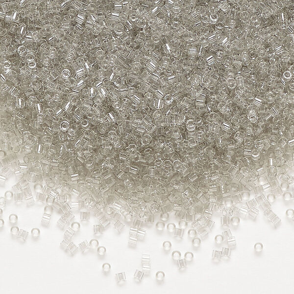 Seed bead, Delica®, glass, pkg/50g, #15 round, transparent taupe (DBS-1111). image number 0