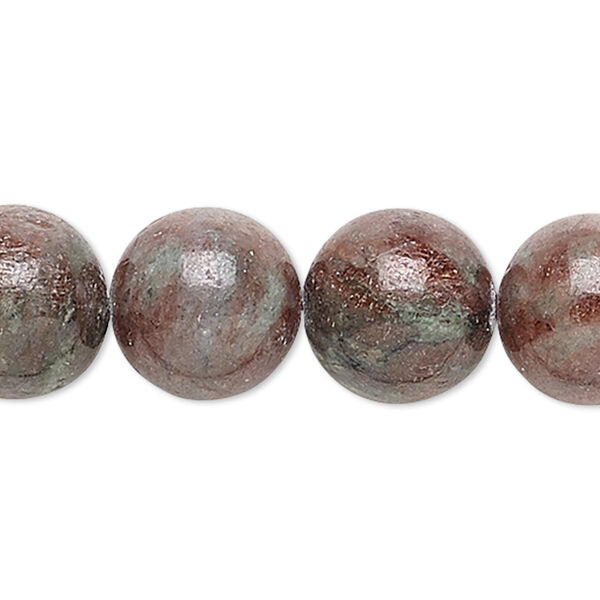 Bead, Kashgar garnet (natural), 14mm round, B grade, Mohs hardness 7 to 7-1/2. Sold per 16-inch strand. image number 0