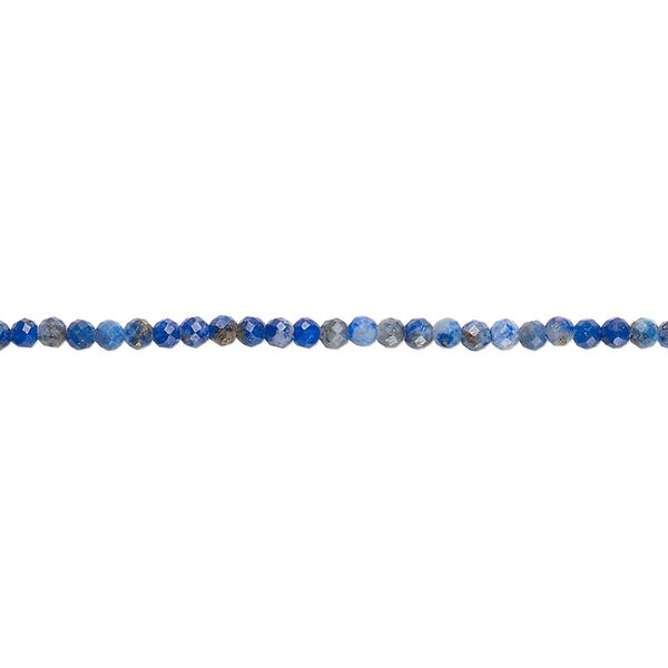Lapis lazuli 1pkg1, faceted round bead natural 15.5 inch 1.7-2.2mm image number 0