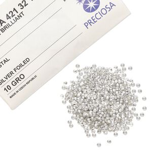 Chaton 1440pk crystal foil back, vintage Preciosa Czech crystal rhinestone 3-3.2mm round SS12