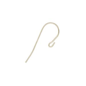 Ear wire fishhook 1pkg10 14Kt gold-filled, 13mm / open loop, 21 gauge 5 pair