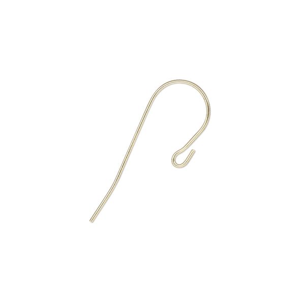 Ear wire fishhook 1pkg10 14Kt gold-filled, 13mm / open loop, 21 gauge 5 pair image number 0