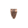 Bail, JBB Findings, ice-pick, antique copper-plated brass, 15x10mm shield with lines, 11.5mm grip length. Sold individually. image number 0