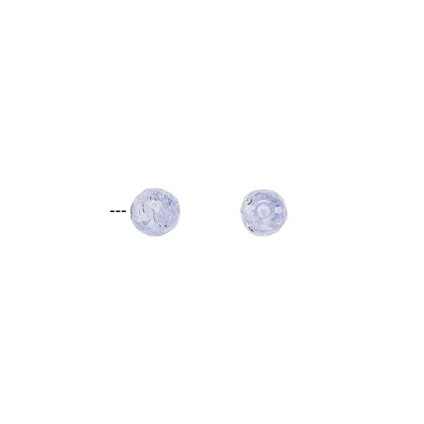 Tanzanite 1pkg2, half-drilled faceted round bead 4mm image number 0