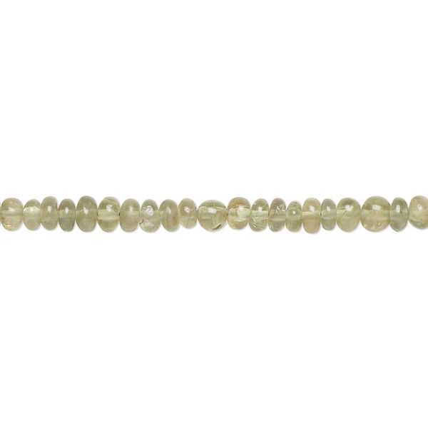 Bead, apatite (natural), 3x2mm-4x3mm hand-cut rondelle with 0.4-1.4mm hole, C grade, Mohs hardness 5. Sold per 13-inch strand. image number 0