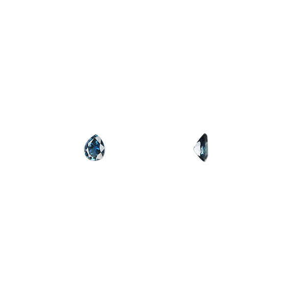Blue sapphire 1pkg1, hand-cut faceted pear gem A grade, 4x3mm image number 0