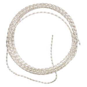 Wire, ParaWire™, silver-plated copper, twisted square, 18 gauge. Sold per 8-foot section.