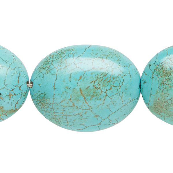 Magnesite 1pkg1, flat oval bead 15.5-16 inch 25x20mm-30x25mm image number 0