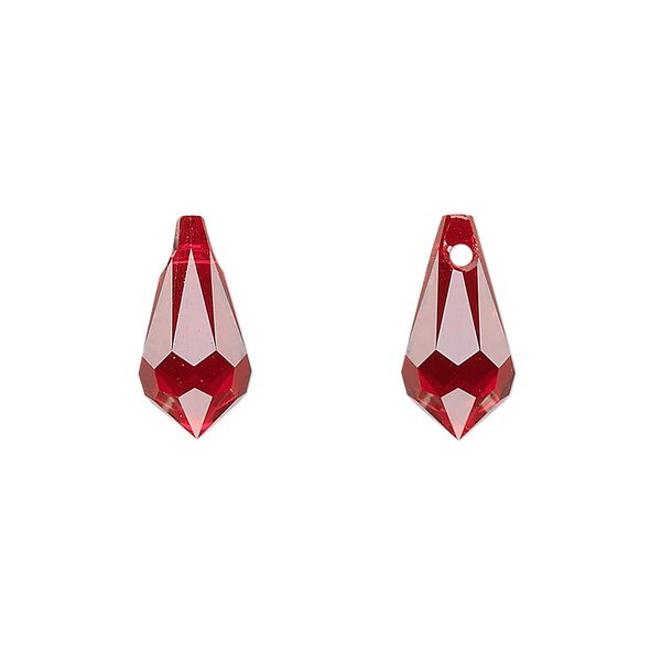 Drop 144pk Siam, Swarovski® 15x7.5mm pendant teardrop 6000 image number 0