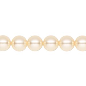Pearl 250pk light gold, Swarovski® 8mm round 5810
