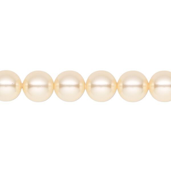 Pearl 250pk light gold, Swarovski® 8mm round 5810 image number 0