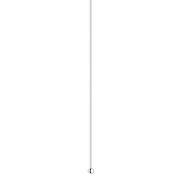 Head pin, sterling silver, 3 inches with 1.5mm ball, 24 gauge. Sold per pkg of 10. image number 0