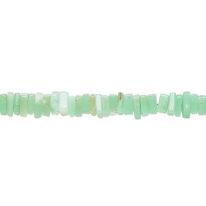 Chrysoprase 1pkg1, hand-cut square rondelle bead natural 8 inch 4x1mm-6x2mm