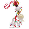 Jadeite / nylon / glass 1pkg1, "prosperity" zipper pull natural 6.5 inch macram&eacute; knot clasp image number 2