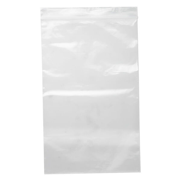 Bag, Tite-Lip™, plastic, clear, 7-1/2 x 12-inch top zip. Sold per pkg of 1,000. image number 1