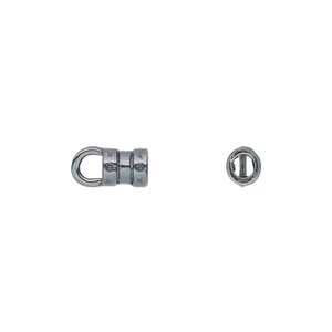 Crimp end, JBB Findings, gunmetal-plated pewter (tin-based alloy), 6x5mm tube with loop, 2.75mm inside diameter. Sold per pkg of 2.