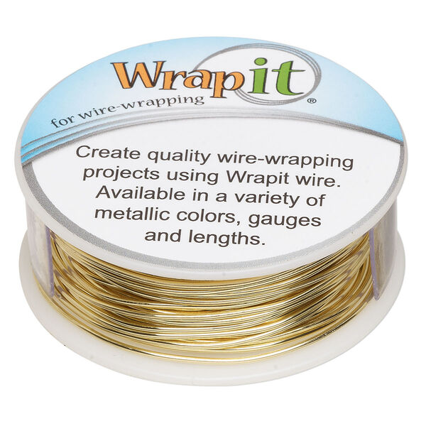 Wire, Wrapit®, Jeweler's Bronze, dead-soft, round, 18 gauge. Sold per 1/4 pound spool, approximately 52 feet. image number 0