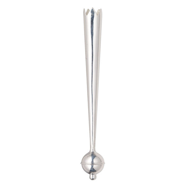 Bolo tip, sterling silver, 54-57mm with 8.5mm ball, 5.2mm inside diameter. Sold individually. image number 0