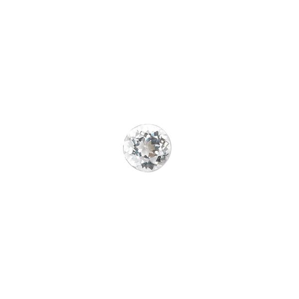 White topaz 1pkg1, hand-cut faceted round gem natural 7mm image number 0